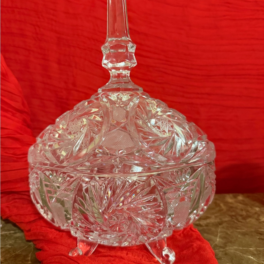 Elegant Crystal Candy Dish